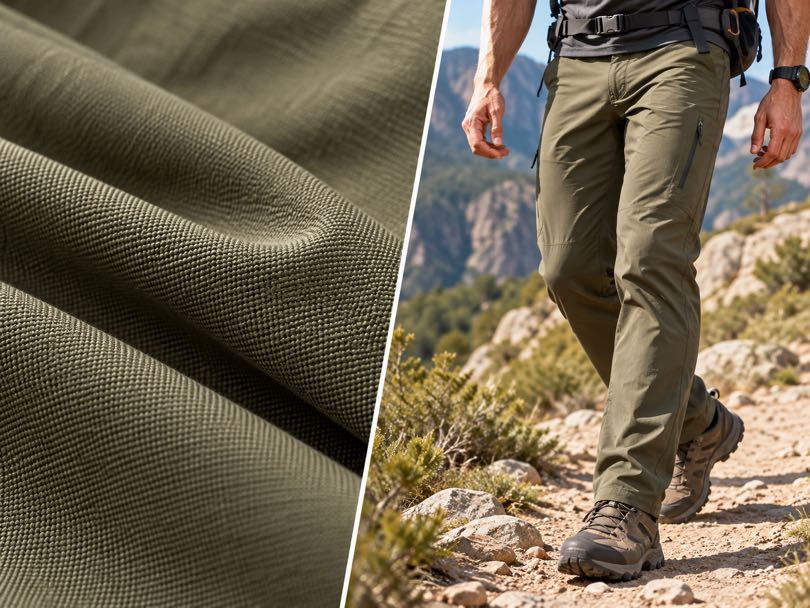 4 Way Stretch Woven Fabric for Outdoor Hiking Pants