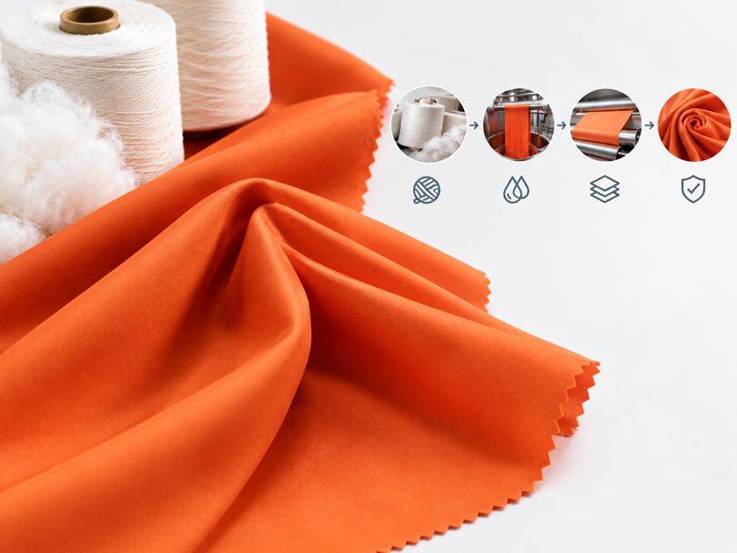 How nylon fabric is made from yarn through weaving, finishing, and fabric production processes.