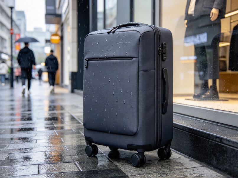 Waterproof fabric for luggage and travel covers with durable weather-resistant protection.